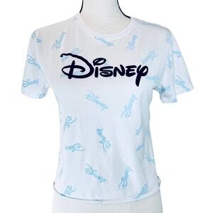 Disney graphic branded cropped short sleeve tee